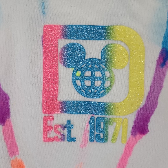 Walt Disney World Spirit Jersey XS Neon Bright Tie Dye - Picture 4 of 4